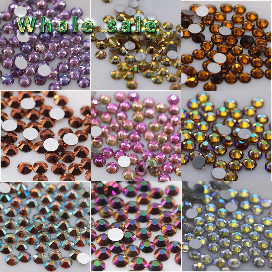 Supre блеск Новый Призрак 3D дизайн ногтей украшения ss3 ss4 ss5 ss6 ss8 ss10 ss12 ss16 ss20 ss30 ss34