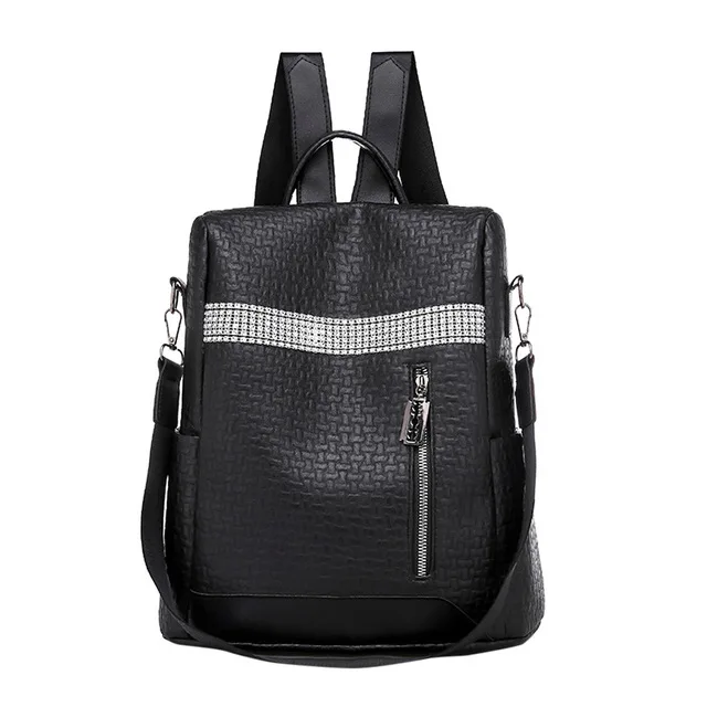 Бренд, высококачественный кожаный женский рюкзак на молнии, студенческий рюкзак, модная женская сумка для отдыха и путешествий - Цвет: black5