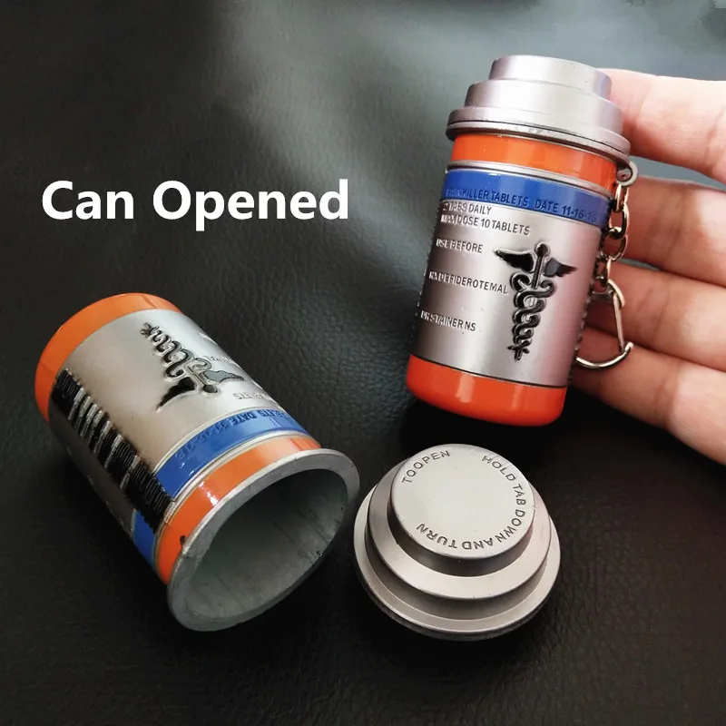  PUBG Keychain Can Open Props Painkiller Alloy Model Pendant Key chain llaveros For Cosplay Craft co