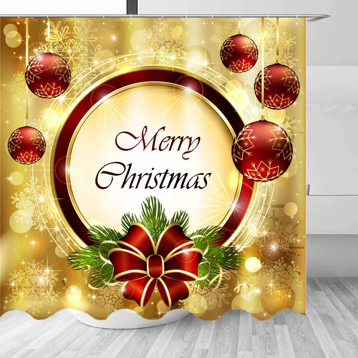 Merry Christmas Печатный экран для ванной занавеска для душа Водонепроницаемый Санта Клаус Снеговик набор штор для ванной комнаты Нескользящие коврики для туалета крышка