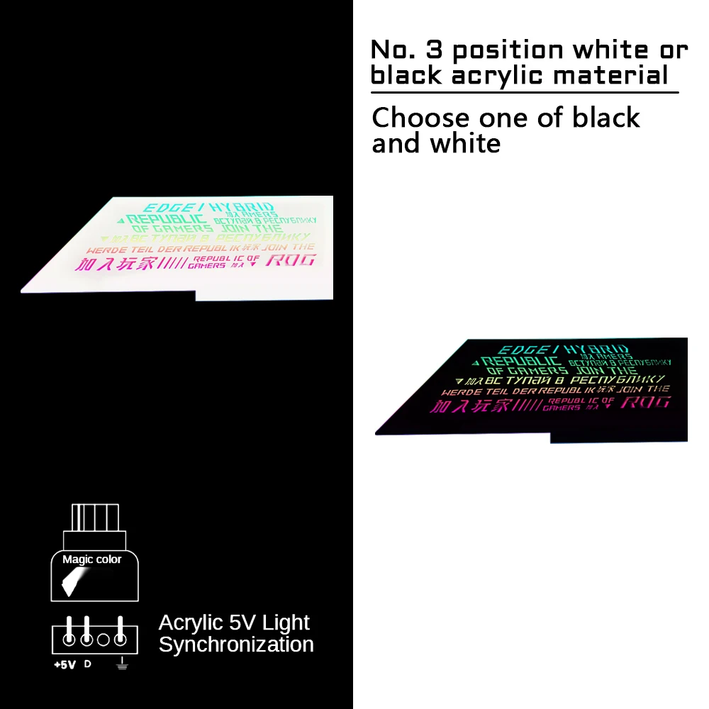 ASUS ROG Apollo case ARGB decorative light board PC case 5V3 pin synchronization lighting decoration