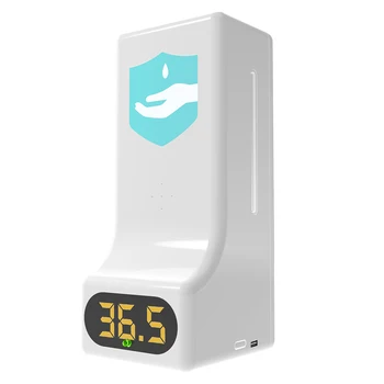

H9 Wall Mounted Hand Sanitizer Automatic Wall Mounting ABS Hand Cleaning Digital Infrared Thermometer Automatic Dispenser