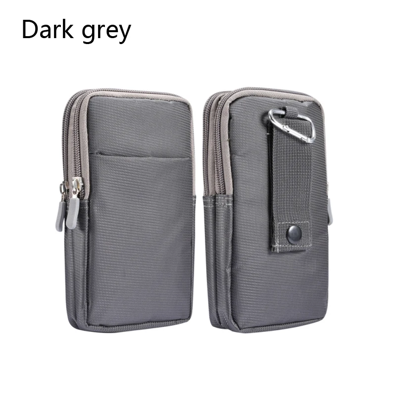 Universal Outdoor Mobile Phone Pouch with Dual Zippers & Belt Clip