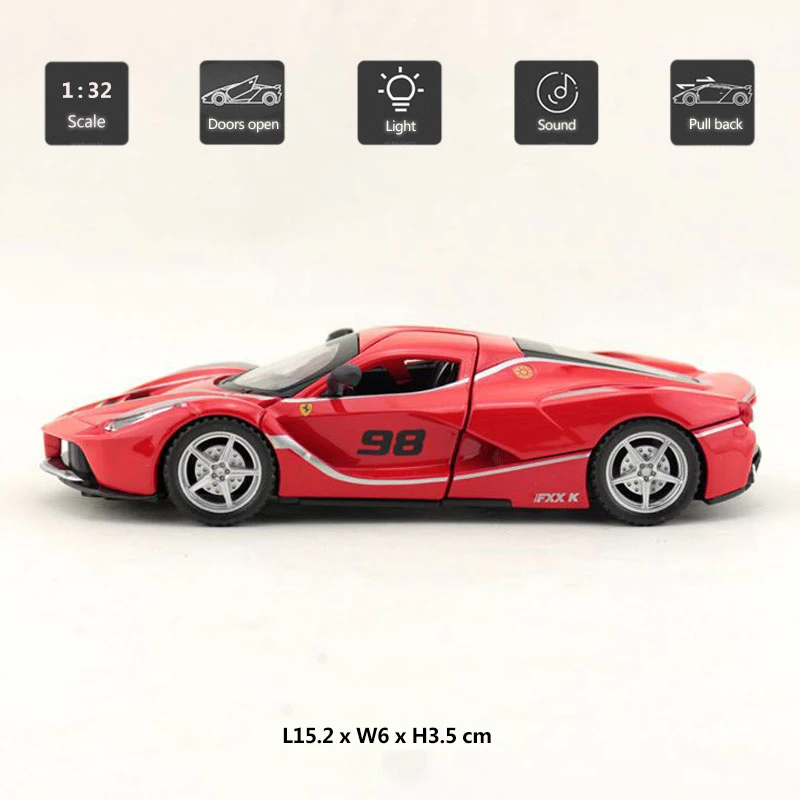 Hommate 1:32 Масштаб FXX K V12 гоночный суперкар модель машины из сплава металл, полученный литьем под давление и игрушки модели автомобилей игрушки для детей с коробкой