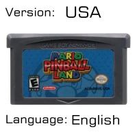 Pinbal Land USA 32 бит видеоигры картридж Консоли Карты для nintendo GBA мариолд карт Гольф Теннис вечерние Luig США/ЕС Версия Mari серии Edition - Цвет: Pinbal Land USA