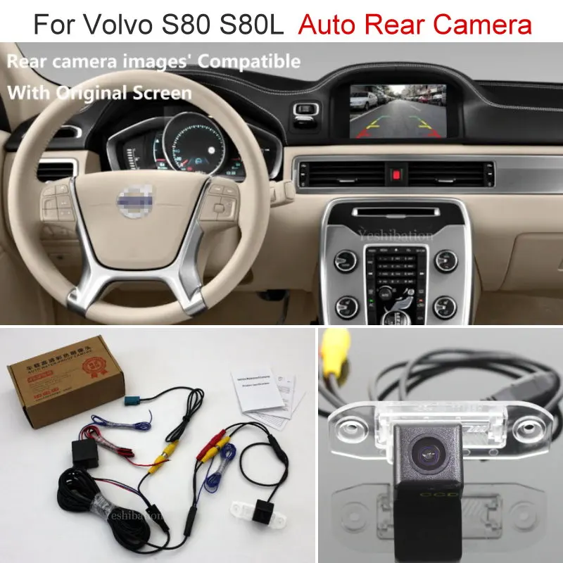 

Камера заднего вида yeshiбация для Volvo S80 S80L 2012 2013 2014 - RCA и совместимый оригинальный экран