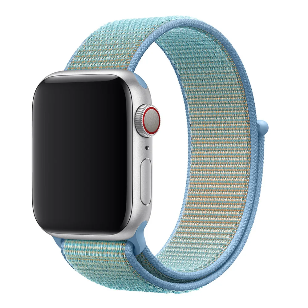 16JLS Ремешок для наручных часов Apple Watch 4 5/3/2/1 38 мм 42 мм 62 NewColors нейлон мягкий дышащий сменный ремешок петли для наручных часов iwatch серии 4 40 мм 44 мм - Цвет ремешка: 16JLS