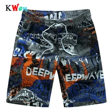 Новинка, модные летние пляжные шорты для мужчин, быстросохнущие, с принтом, эластичная резинка на талии, M-6XL, Необычные эластичные мужские пляжные шорты
