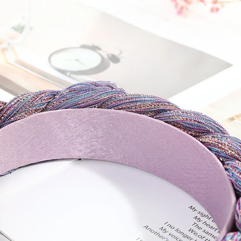 Модные cкручивание плетение волос Twist weaving женские повязки для волос женские головные уборы фиолетовые аксессуары для волос