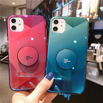 

English letter phone cases For iphone 8 case airbag bracket Grip cover For iphone 11 7 8plus X XS XR XS MAX Stand holder case