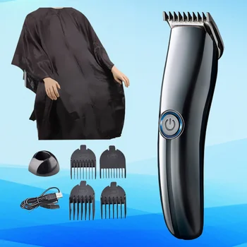 

1 Set of Haircutting Kit USB Charging Electric Hair Clipper Hairdressing Apron (Wai Cloth)