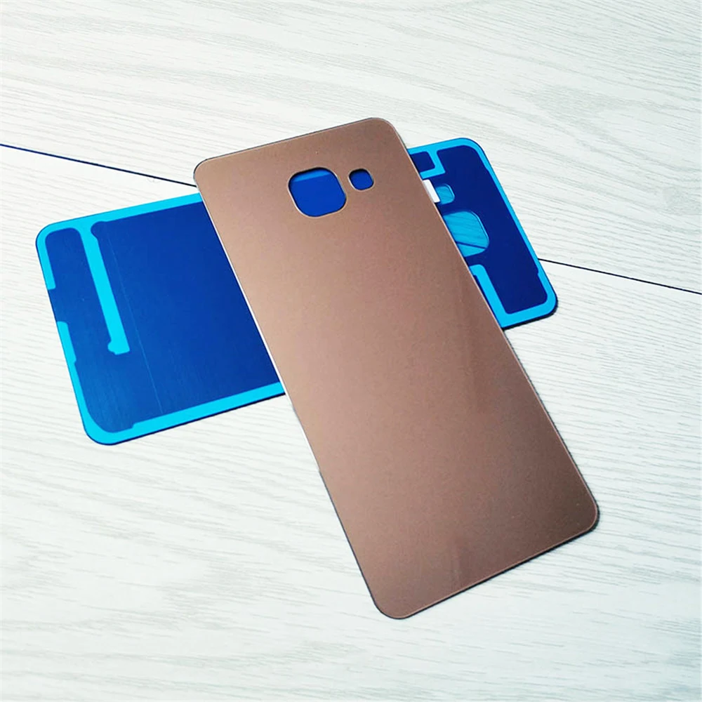 Pink Original LOGO Для samsung Galaxy A310 A310F задняя крышка чехол для батареи 3D стекло задняя крышка корпуса для samsung A3, чехол для задней двери Замена - Цвет: Pink Original LOGO