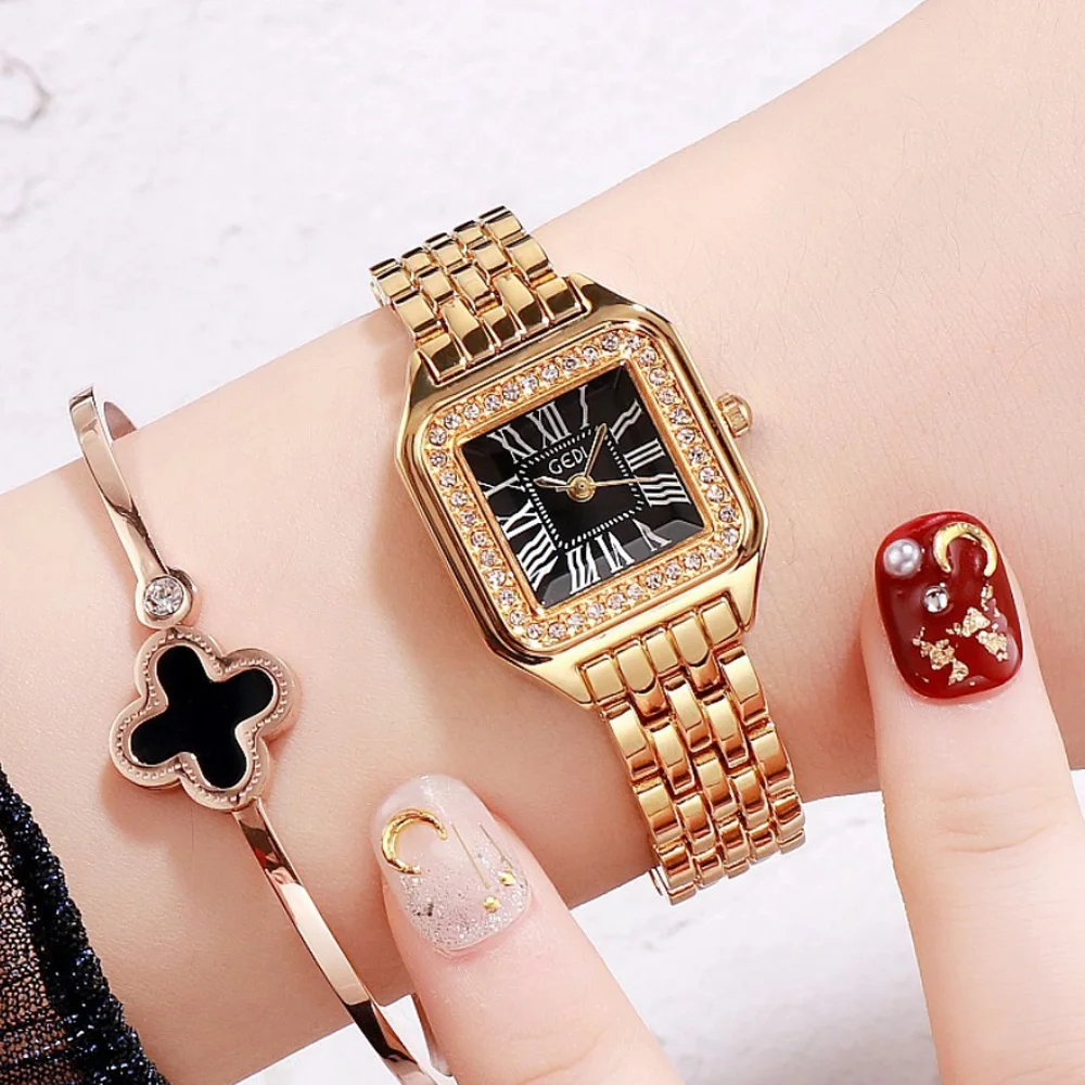 Simple Diamond Crystal Dial Waterproof Ladies Bracelet Women Watch Luxury Brand Fashion Quartz Wrist Watch Dress Jewelry Reloj