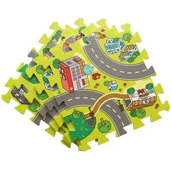 

30x30cm Kids Play Mats EVA Foam Cartoon Animal Town Puzzle Interlocking Carpet Baby Crawling Protective Floor Pad