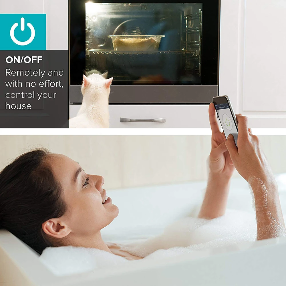 

Hot 10A Smart Wi-Fi Wall Outlets Independent Control Voice Control Compatible Home APP Remote Control Smart In-wall Plug Socket
