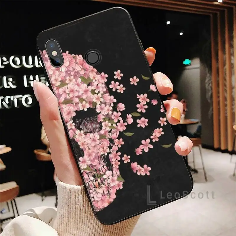 Mexican Skull Girl tattooed Phone Case For Xiaomi Redmi note 4 4X 8T 9 9s 10 K20 K30 cc9 9t pro lite max