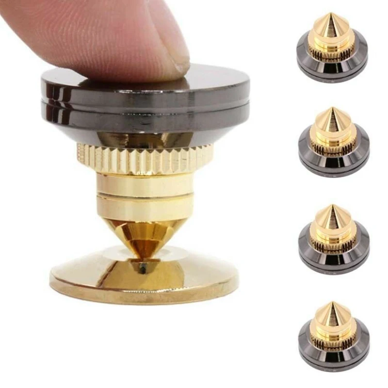 Golden-Plated Speaker Spike With Speaker Stands Feet Cone Isolation Base Pads Good Shockproof Ability Quick Delivery