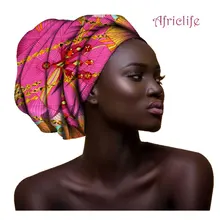 March Clothong вспомогательный оголовье волос Bazin головной платок галстук шарф Высокое качество Африканский головной платок африканские шарфы AF003
