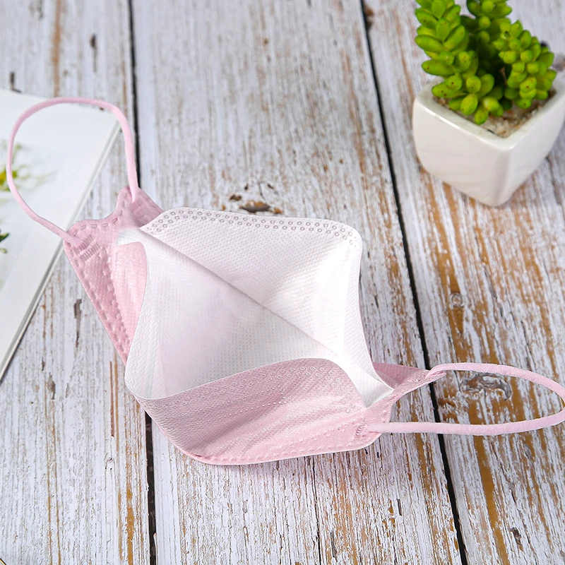 A ldult KN95 4-layer Dust Mask Apricot Pink Grade 99 Meltblown Breathe Protective Fishing Masks for Adult 3