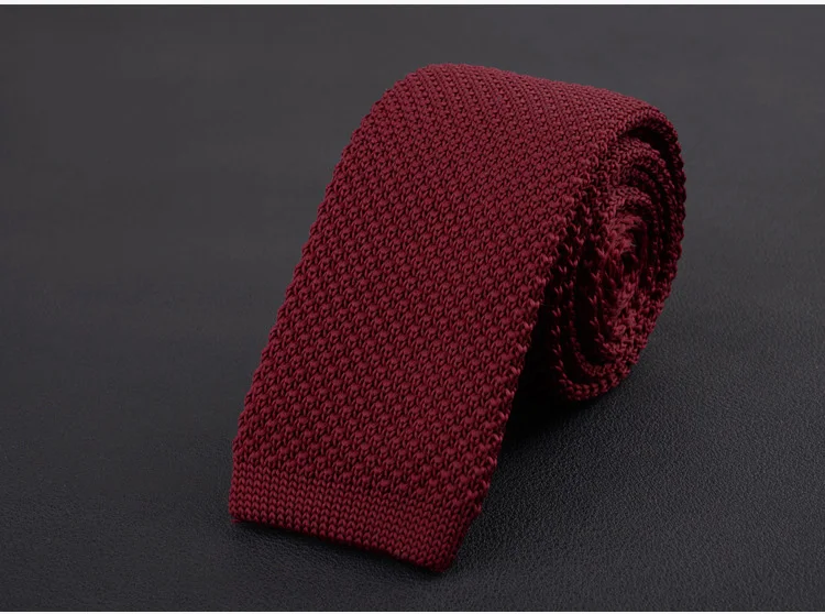 Новая мода 5 см тонкий вязаный галстук оранжевый красный цветной однотонный обтягивающий галстук для мужчин Бизнес Свадебная вечеринка шейный галстук аксессуары подарок