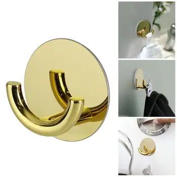 

Simple Black Wall Decoration Hook Living Room Gold Hook Display Rack Bedroom Door Coat Hat Hanger Sticky Hook Free Punch