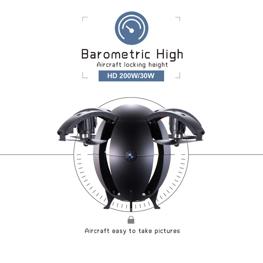 9*9*7 см ABS для 668-A6HW складной Fly Egg Six pass 2.0MP Wifi Дрон RC Квадрокоптер Черный Белый