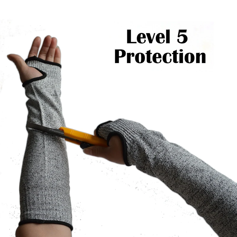 1 пара анти-режущих перчаток анти-мачете анти-режущая рука Открытый самообороны HHPE режущие рукава рабочие перчатки
