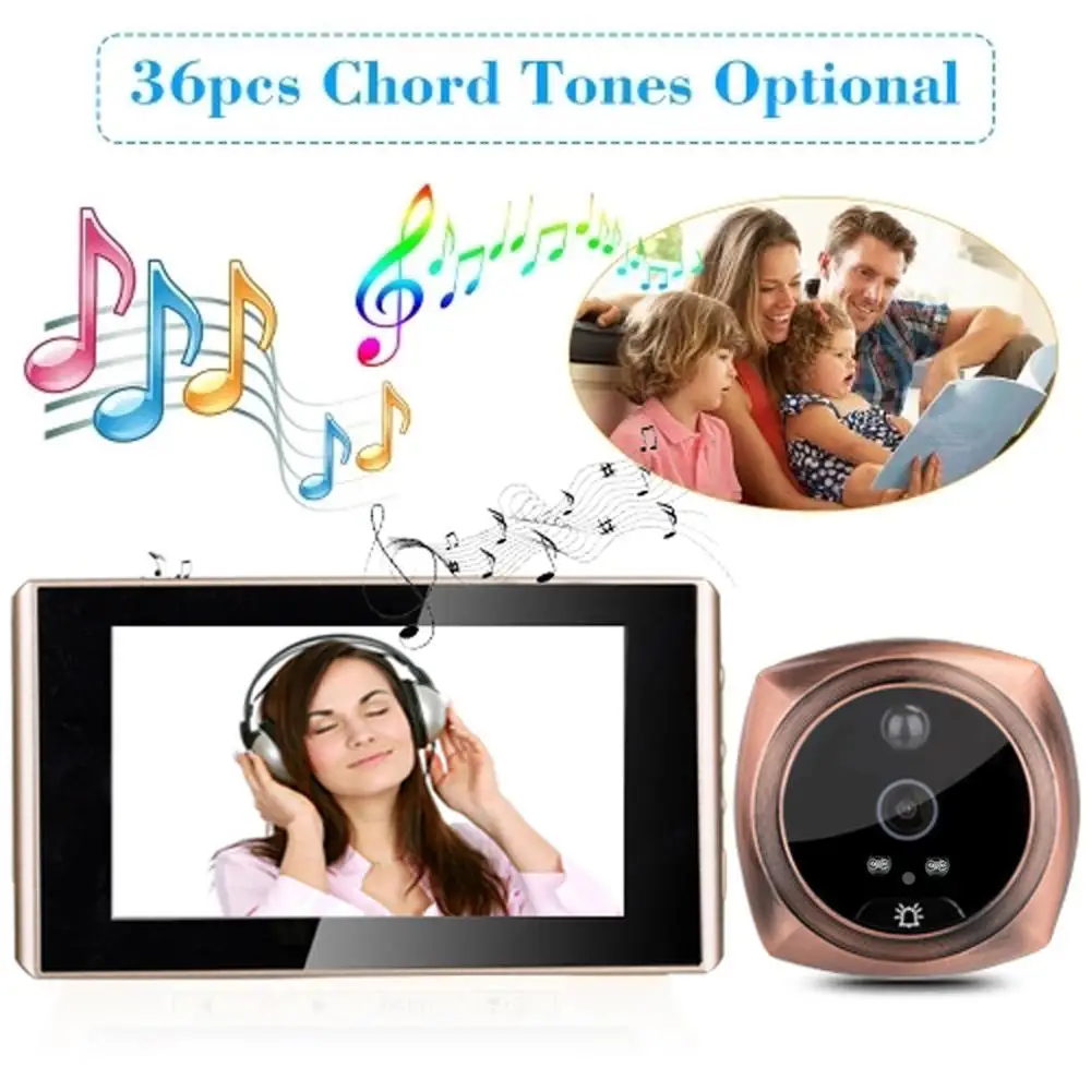 

4.3 inch LCD Digital Electronic Door Doorbell 145 DegreeViewer Peephole Camera Door Bell Support Motion Detection Hot Sale