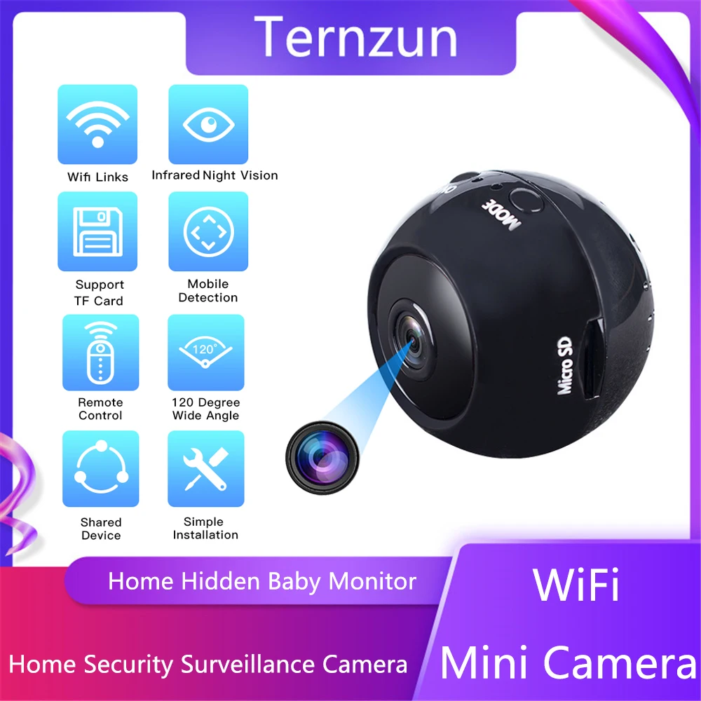 HD 1080P Беспроводной мини Камера Wi-Fi охранных системах видеонаблюдения Видеоняни и
