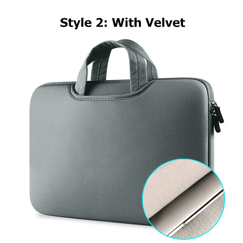 Grey and Velvet Чехол для ноутбука 11 12 13 14 15 15,6 сумка для ноутбука деловая сумка для Macbook Air Pro 13,3 15,4 для hp lenovo Dell Xiaomi - Цвет: Grey and Velvet