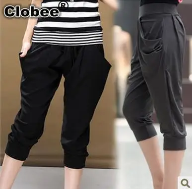 Pantalones Mujer брендовые Капри с высокой талией однотонные штаны женские повседневные