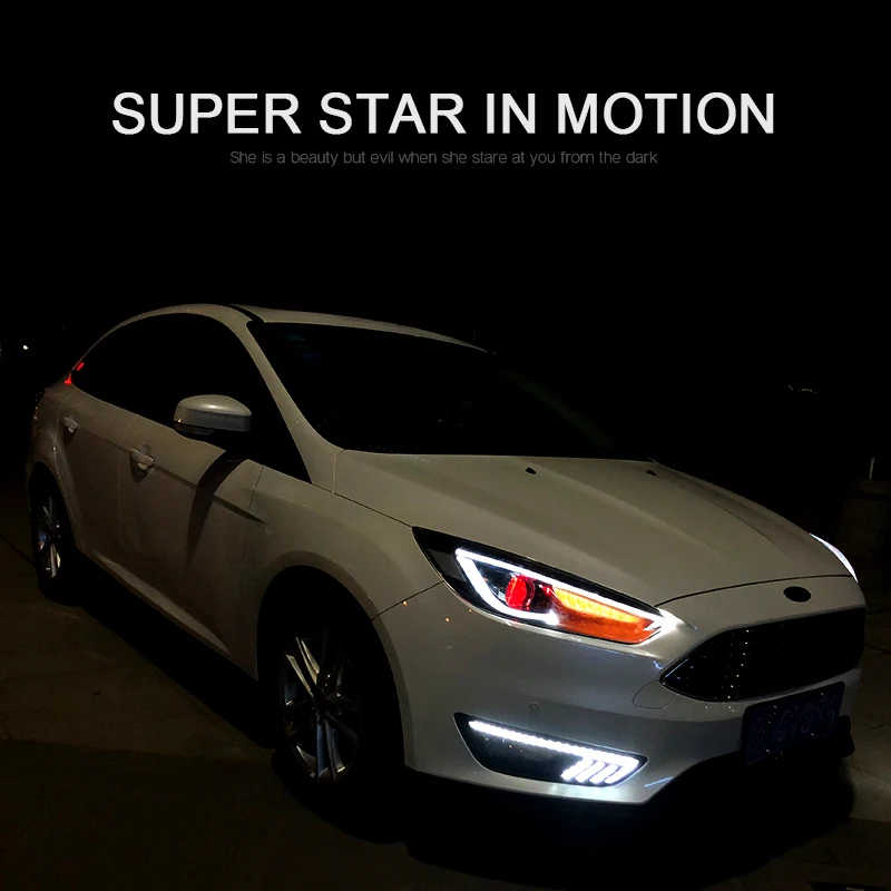 CNSUNNYLIGHT для Ford Focus 2015/2016/2017 автомобильная фара в сборе светодиодный демонический