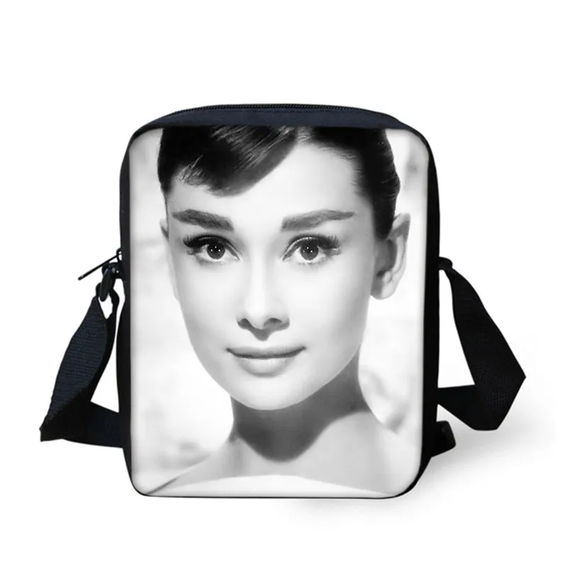THIKIN Мода Одри Хепберн мини сумка через плечо 3D печать сумки через плечо для женщин девочек повседневная школьная сумка для книг лучшие подарки - Цвет: as picture