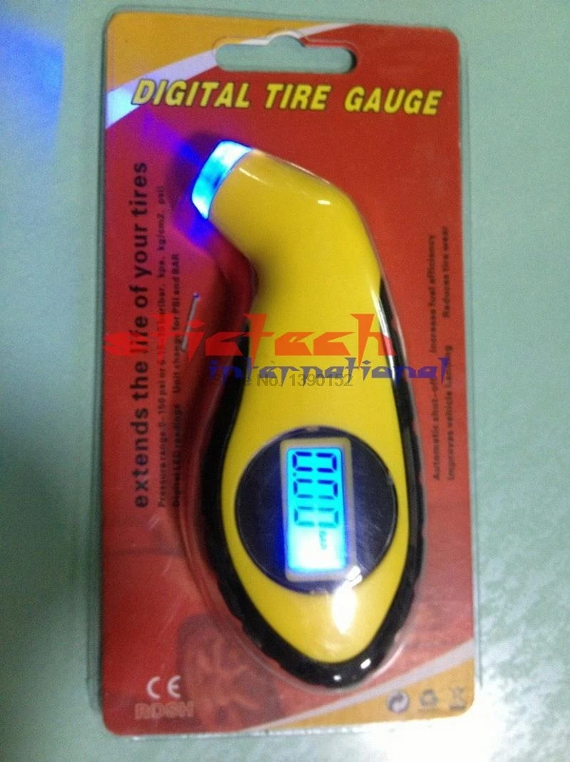 by dhl or ems 50pcs LCD Digital Tire Tyre Air Pressure Gauge Tester