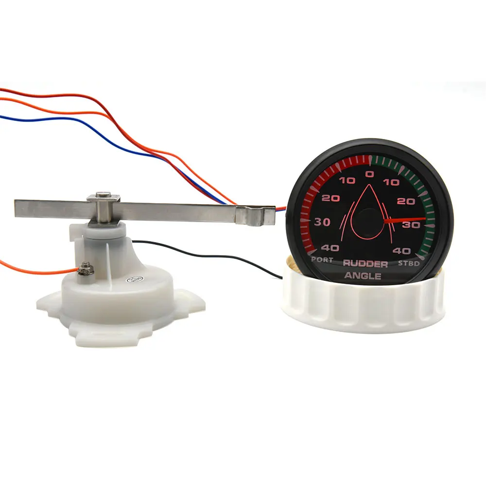 12V/24V STBD PORT Ruder Winkel Meter Wasserdichte 85mm Ruder Winkel Anzeige mit 0-190 ohm Ruder Winkel Sensor 7 Farbe Hintergrundbeleuchtung