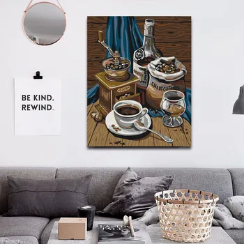 

DIY colorings pictures by numbers with still life picture drawing painting by numbers framed Home