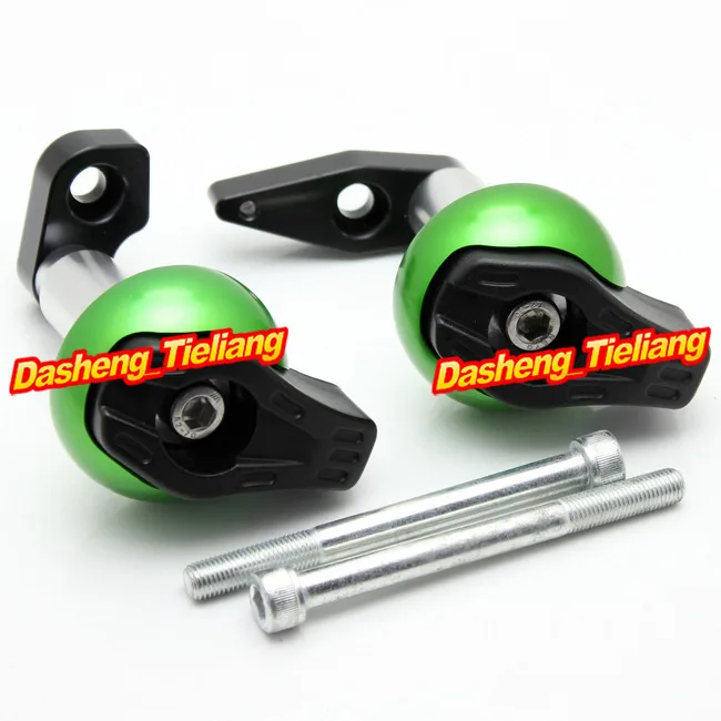 

For Kawasaki ER-6N & ER6N 2012 2013 Frame Sliders Crash Pads Protector, Motorcycle Spare Parts Accessories, Green Color