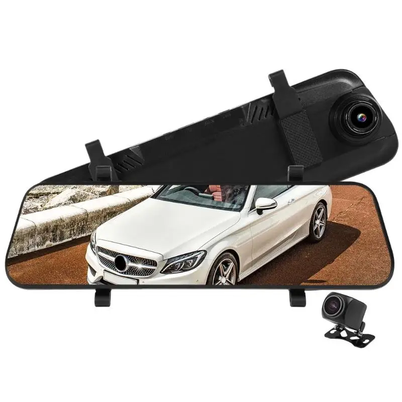 9,66 inchCar DVR Dual HD 1080P 9,66 дюймов зеркало заднего вида приборной панели камера ночного видения гравитация зондирования