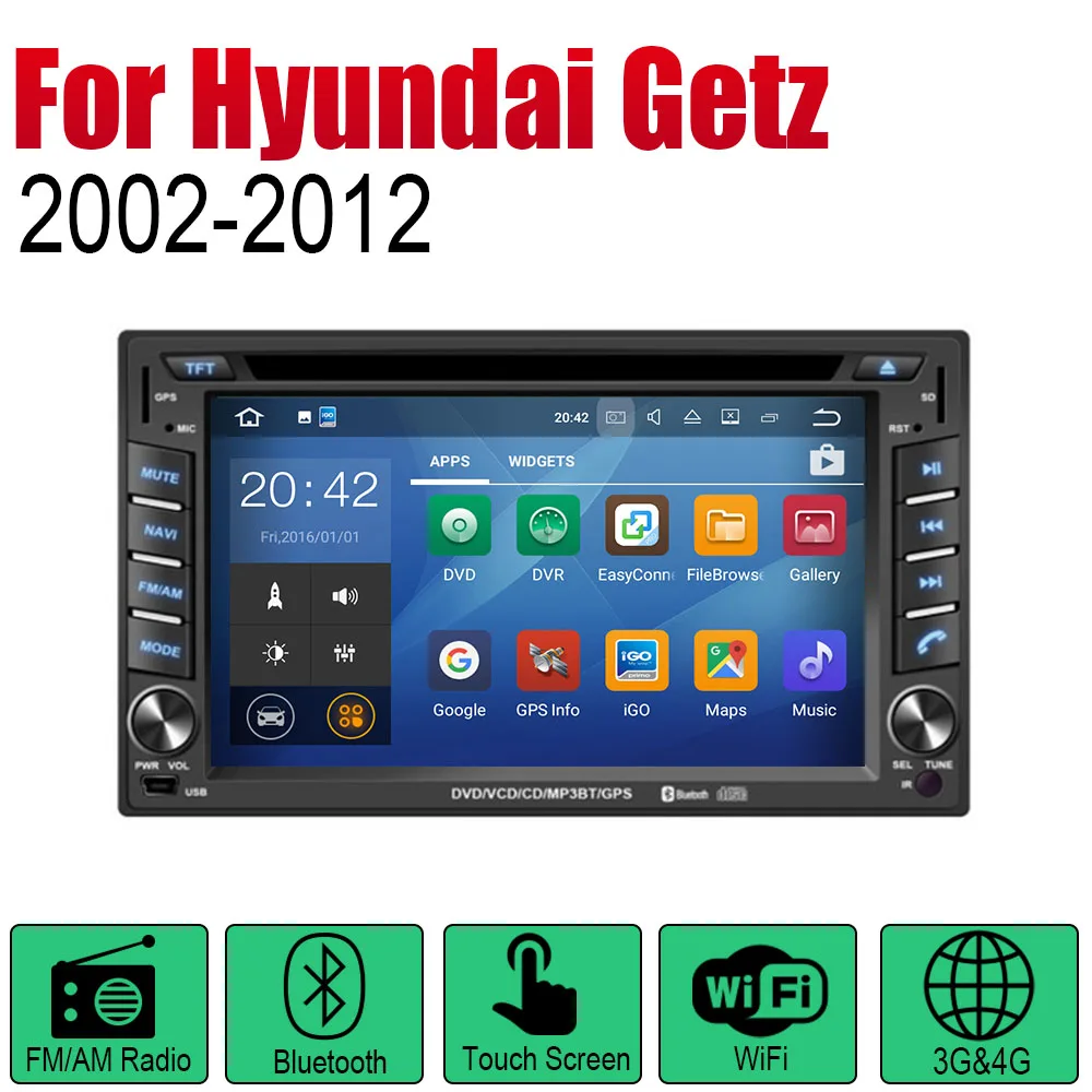 ZaiXi Android автомобильный DVD GPS Navi для hyundai Getz Prime 2002~ 2012 плеер навигация WiFi Bluetooth Mulitmedia система аудио стерео - Цвет: Standard machine