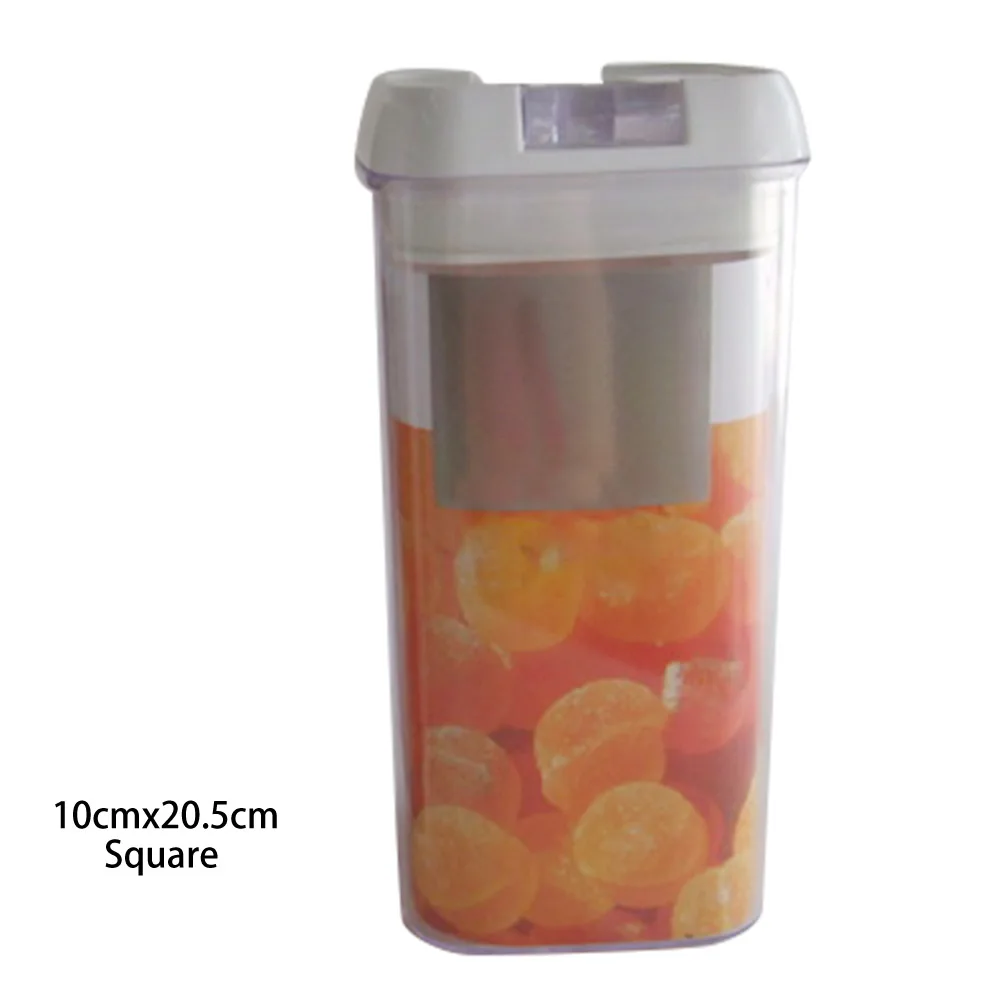 Горячая пластиковое уплотнение герметичный ящик для хранения еды баночки кувшин Кухонный Контейнер для зерна I88#1 - Цвет: 10cmx20.5cm