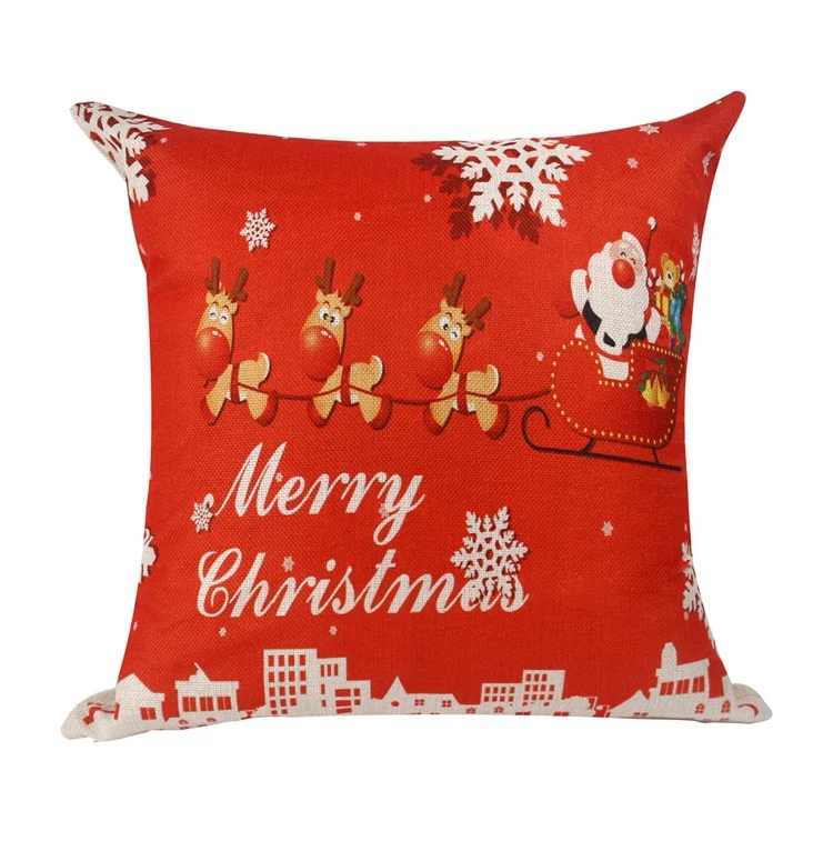 pillowcase 2 45*45 см Рождественская наволочка Чехлы Рождественский орнамент на Рождество Декор для дома Рождество Декор Noel Navidad год - Цвет: pillowcase 2