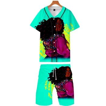 

LIZZO Men Hawaiian Shirt 3D Print Basketball Shirts+shorts Set Summer 2019 Hip Hop Costumes Shirt Homme Male Sets Plus Size