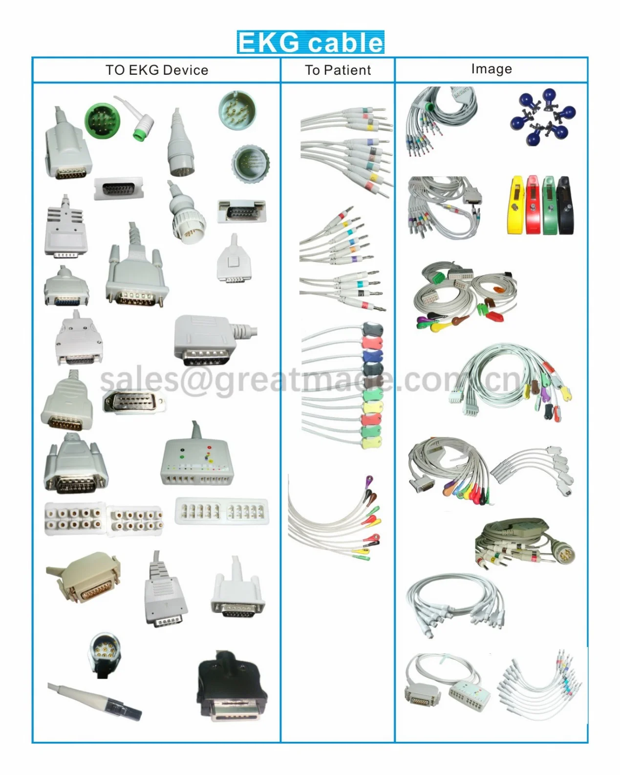 Замена кабеля EKG 10-lead для Esaote Archimed 4120, personal C1, personal C3