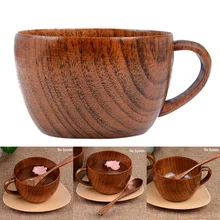 Ручка чашки деревянная чашка ручной работы из натурального дерева кофе чай сок чашка для молока воды приборы для напитков Рождественский подарок чайная чашка, бутылка для воды