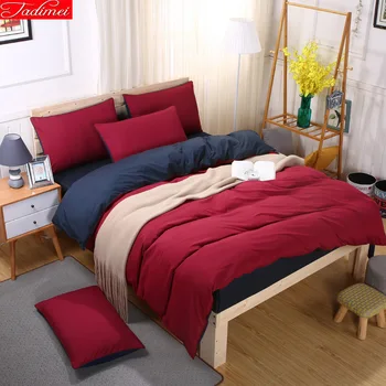 

Bedding Set 3pcs 4pcs Bed Sheet 1.5m 1.8m 2m 2.2m Duvet Cover Full King Queen Twin Double Single Size Bedlinen Child plain color