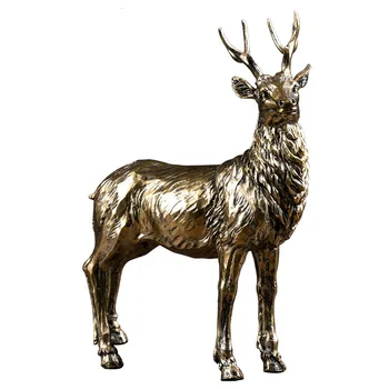 

NORDIC ELK COUPLES STATUE RESIN ANIMAL SCULPTURE HOME DECORATION ACCESSORIES MODERN ART BUCKS ORNAMENT FIGURINE ROOM DECOR