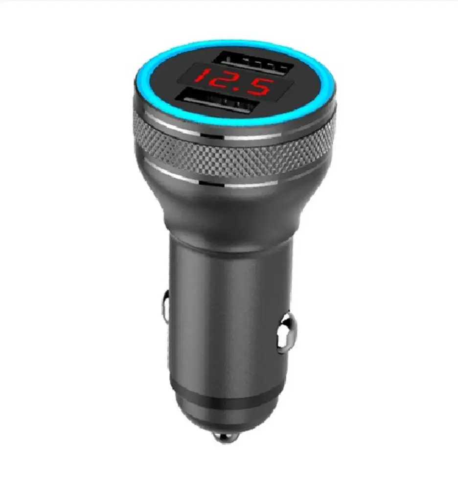 QC3.0 QC3.0 3 А Быстрая зарядка QC3.0+ PD металлическое автомобильное зарядное устройство Быстрая зарядка с цифровым дисплеем двойное USB Автомобильное зарядное устройство для iphone 12 в 24 В - Название цвета: QC3.0 QC3.0