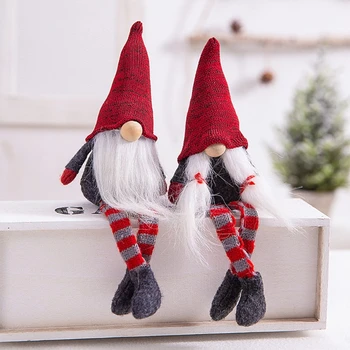 

Handmade Swedish Gnome Tomte Ornaments Long Leg Doll Christmas Elf Decoration Thanks Giving Day Gifts
