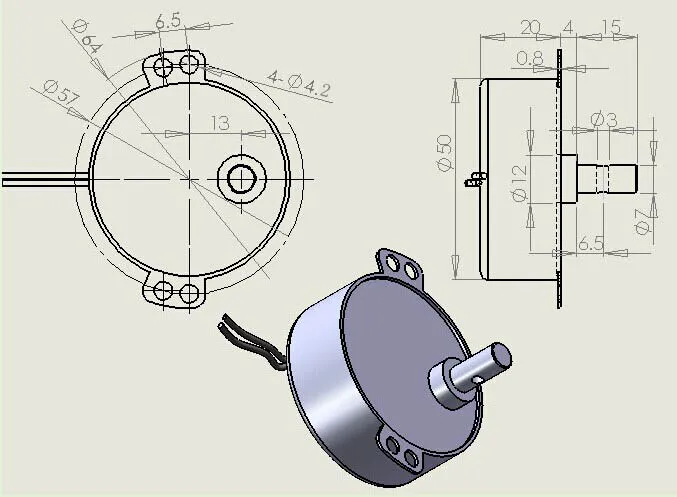 TYC50 220V 15-18rpm AC редукторный мотор/микро мотор/мотор-редуктор