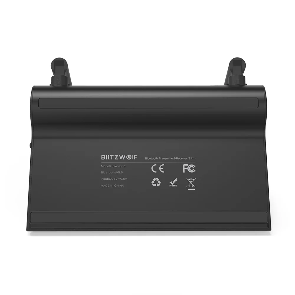 Blitzwolf BW-BR5 bluetooth V5.0 портативный музыкальный аудио приемник передатчик двойная антенна 2 в 1 беспроводной адаптер для ТВ динамик